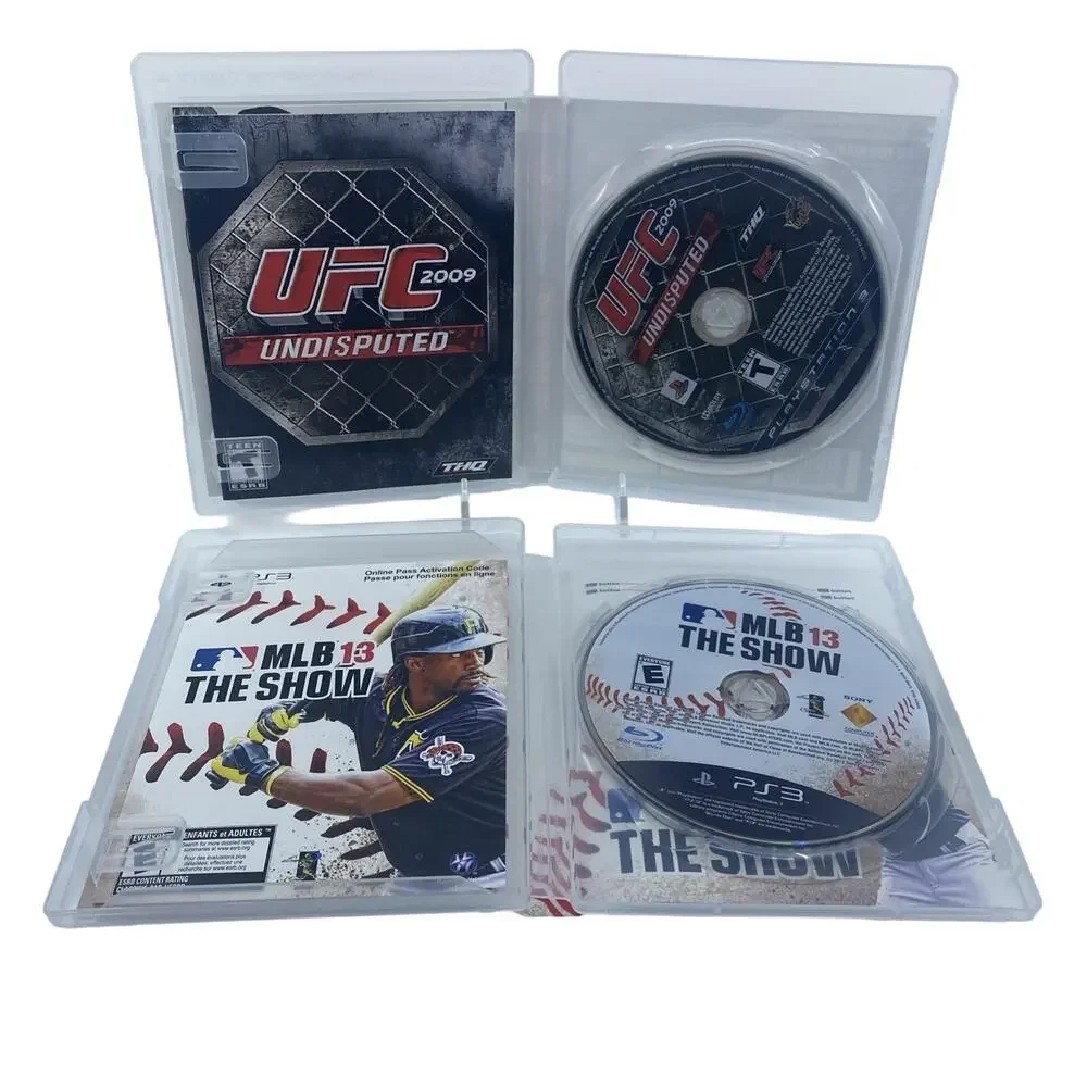 PS3 Lot of 6 Games Madden NFL 09 11 13 MLB The Show 10 13 UFC 2009 Undisputed